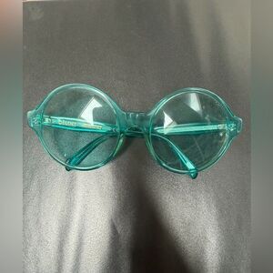 Céline Teal Round Sunglasses